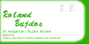 roland bujdos business card